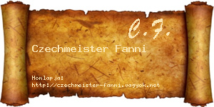 Czechmeister Fanni névjegykártya