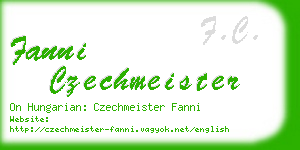 fanni czechmeister business card
